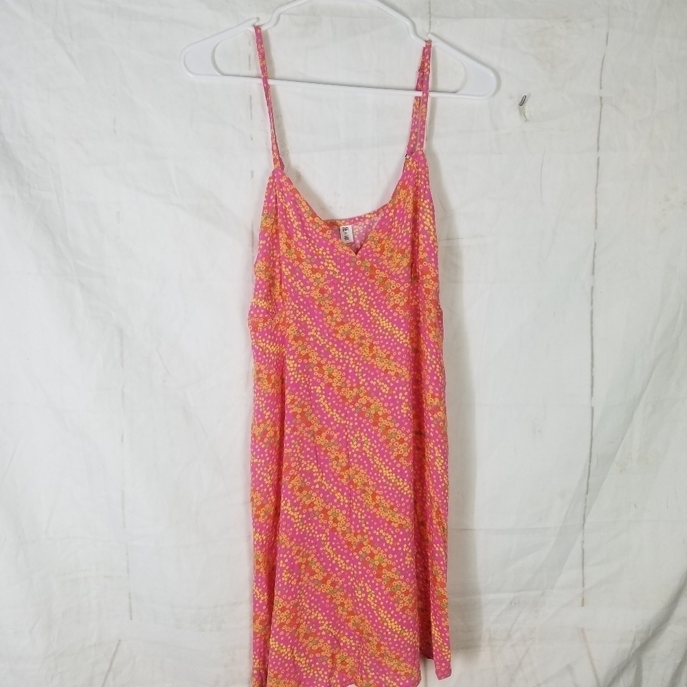 Bp orange floral mini dress